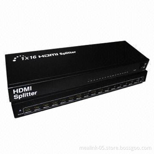 1 x 16 HDMI® Splitter, Supports 3D, CEC, 100-240V AC, 50/60Hz Input